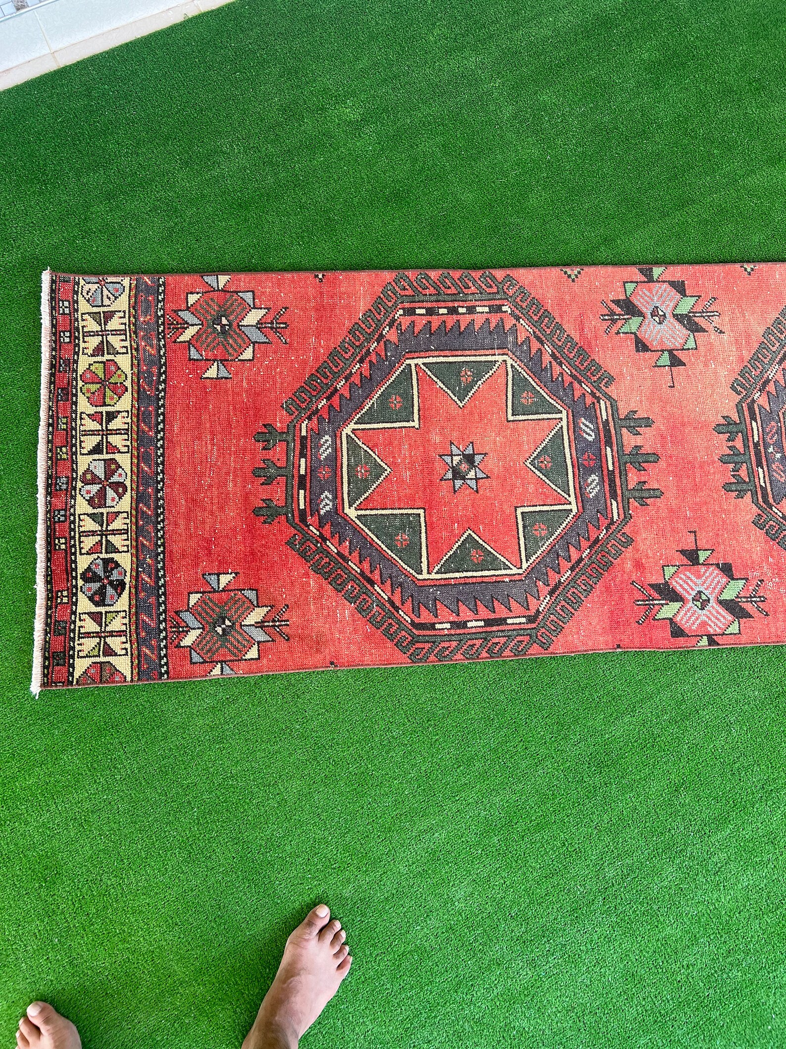 Large Runner Rugturkish Vintage Rug Runner low Pile Etsy