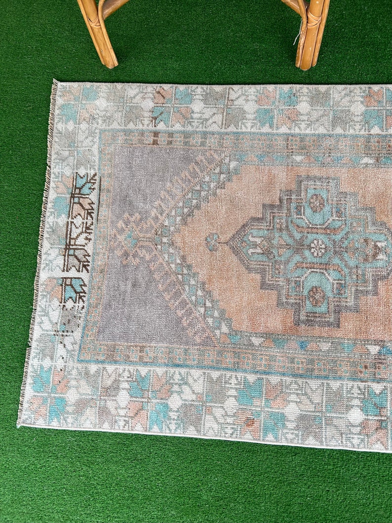 Ben 4x6 Pink Taupe Teal DistresedLow Pile Rug For Area Rug.3x510 image 10