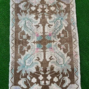 Small Rug,Door Mat Rug,Small Vintage Rug,Small Turkish Rug,Small Oushak Rug.Small Pastel Rug.FREE SHIPPING.17x211.Small Boho Rug, image 4