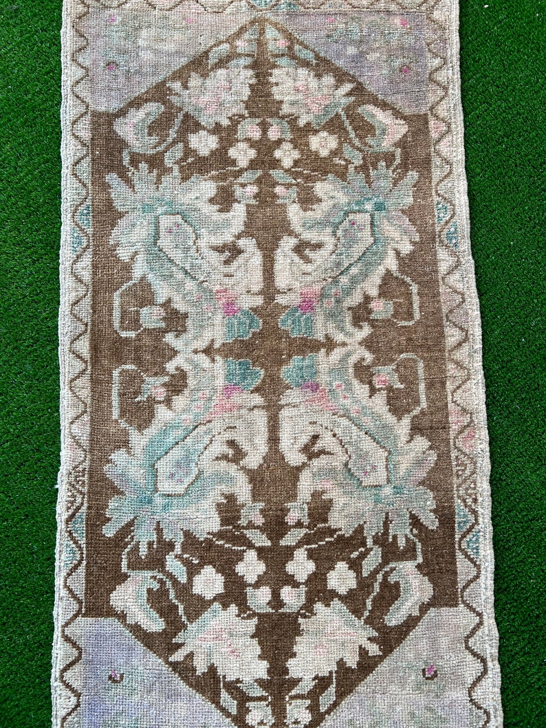 Small Rug,Door Mat Rug,Small Vintage Rug,Small Turkish Rug,Small Oushak Rug.Small Pastel Rug.FREE SHIPPING.17x211.Small Boho Rug, image 4