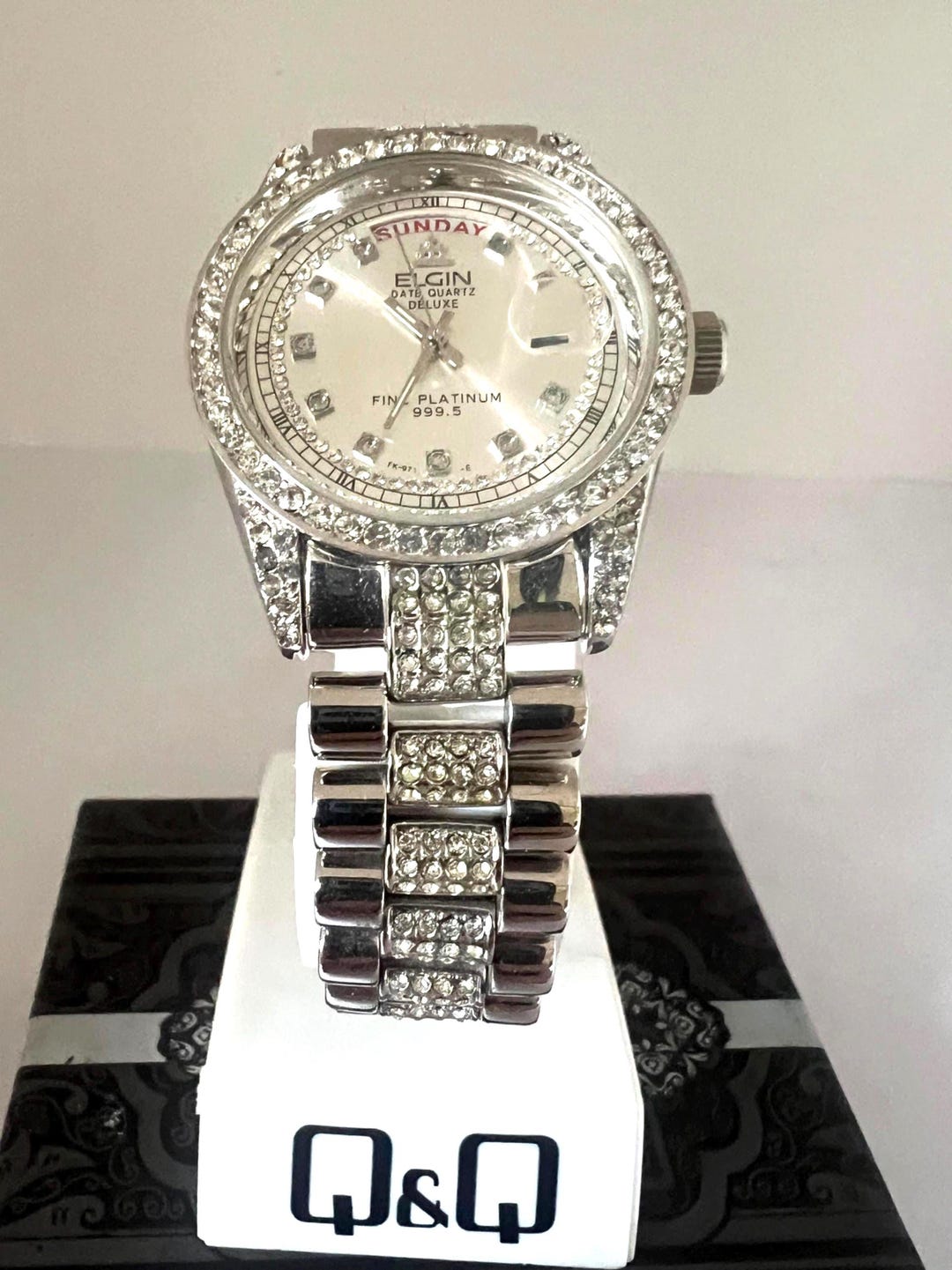 ジャンク】ELGIN エルジン 腕時計 FINE PLATINUM999.5 FK-971-E 中古