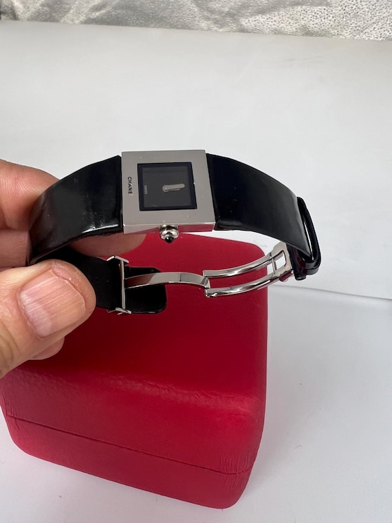 【美品】CHANEL マトラッセ ブラック レザーベルト 時計 シャネル マトラッセモデル 腕時計 レザーベルト クォーツ 電池