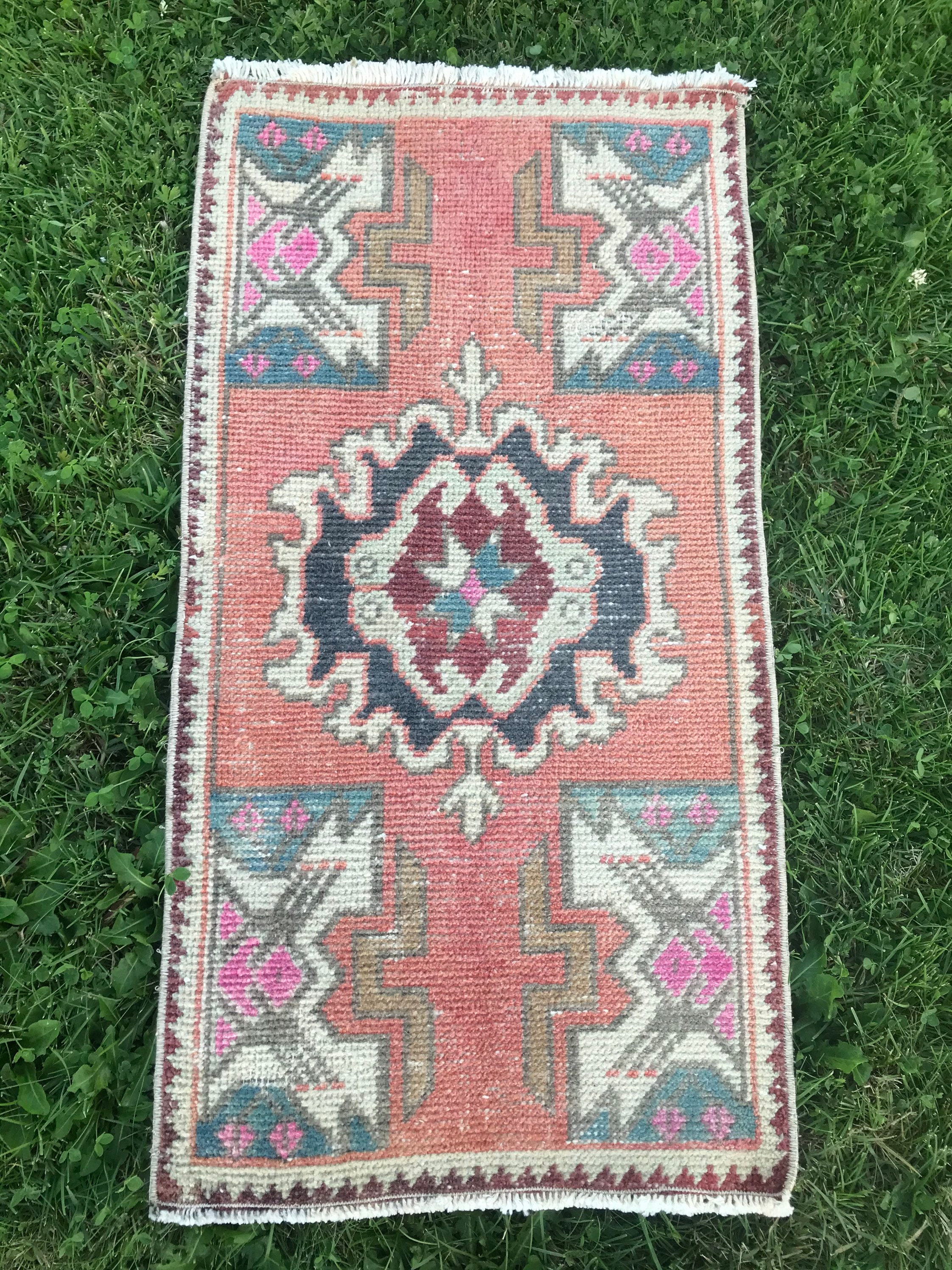 Oushak Rugsmall Vintage Oushak Rugsmall Rughandmade Etsy