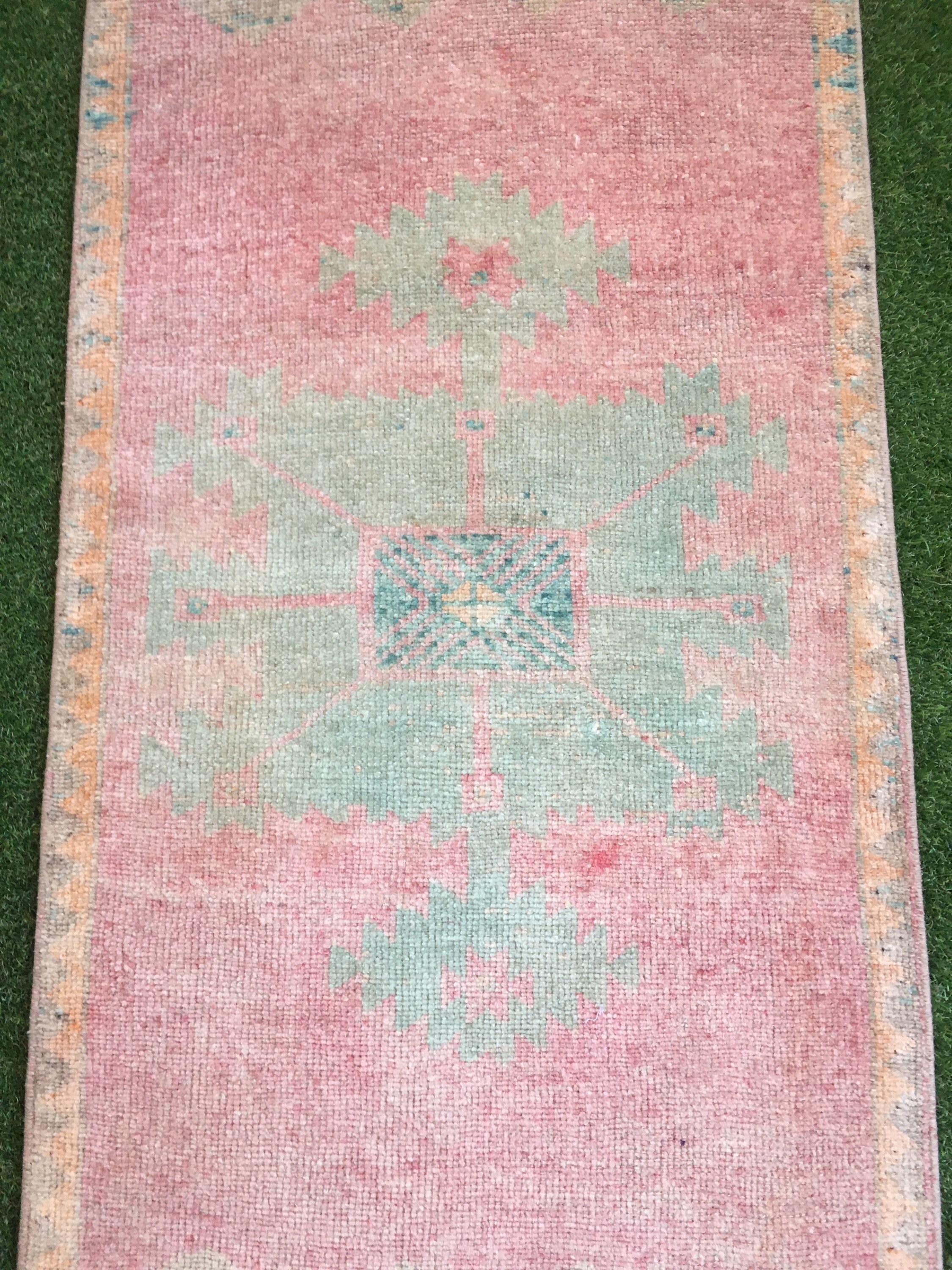 2x4 Rugoriental Rug Pink Teal Rug Entryway Rug Door Mat Etsy