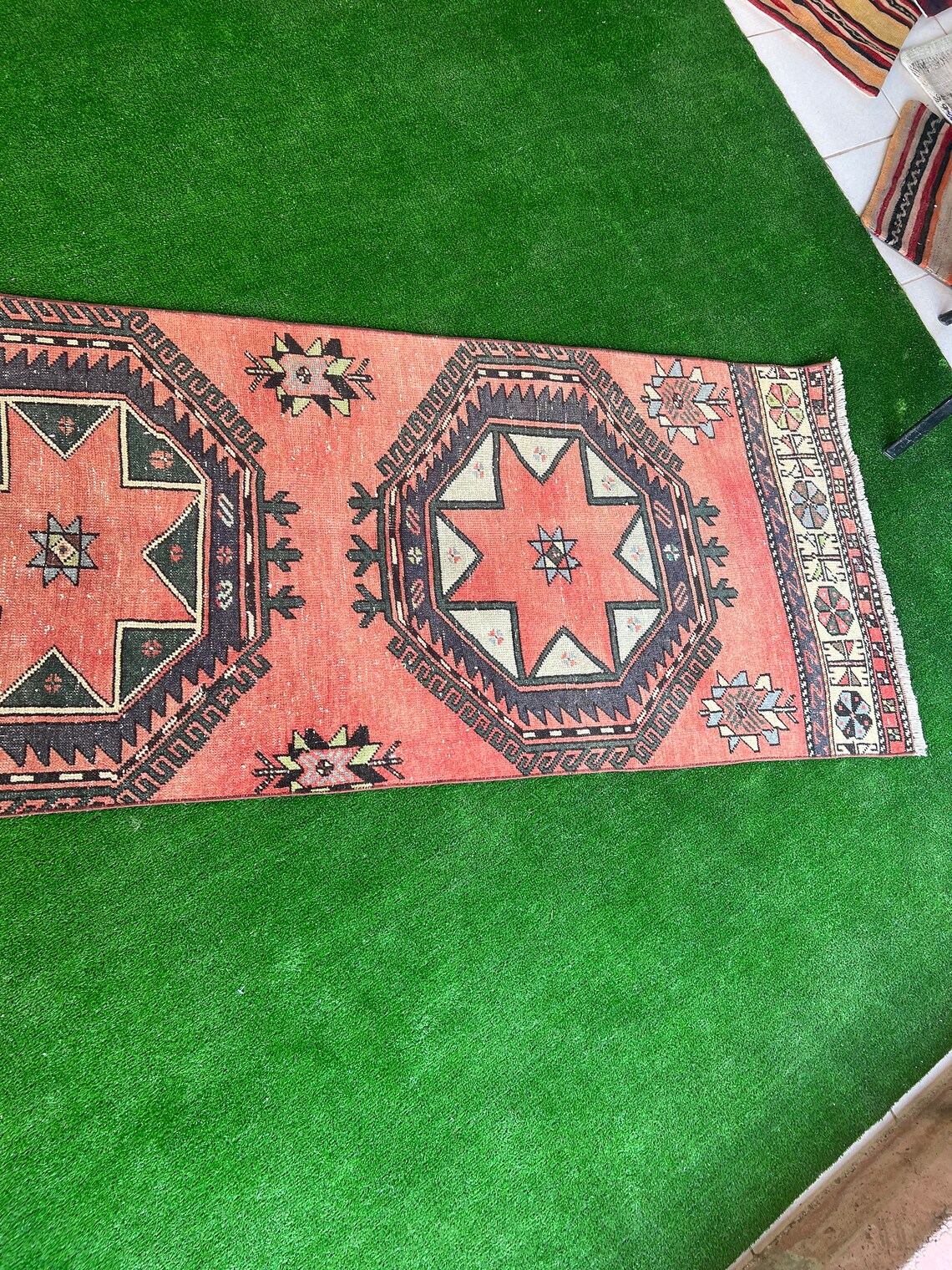 Large Runner Rugturkish Vintage Rug Runner low Pile Etsy