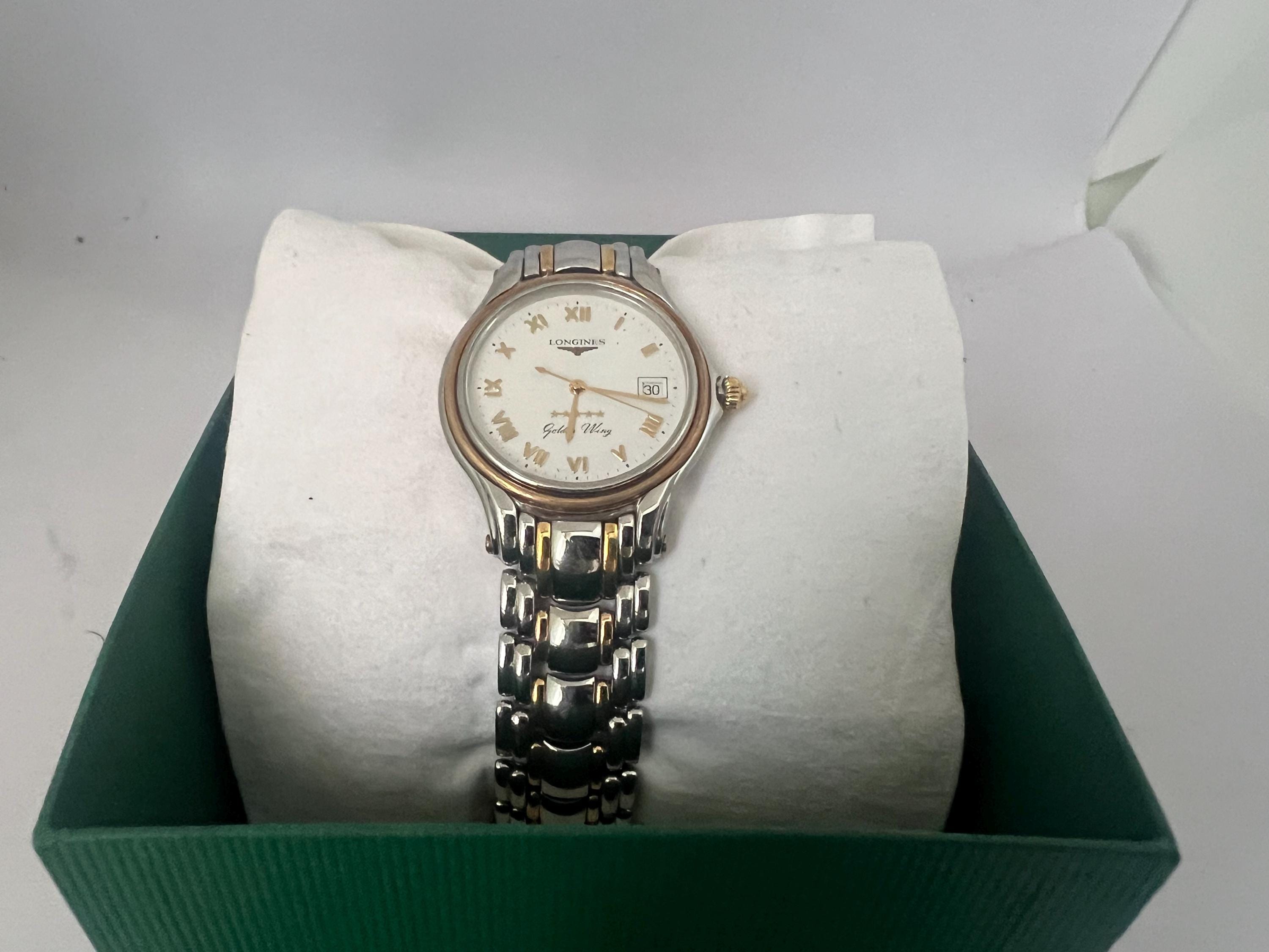 LONGINES Golden Wing 時計 Longines Golden Wing L3.606.5 18K Gold Quartz Watch. - Etsy