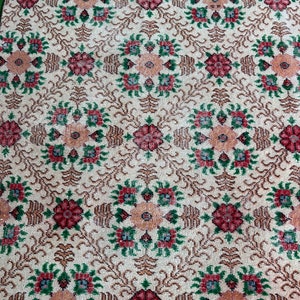 Farmhouse Hallway Decor Rug, İvory Green Brown Turkish Rug, Rug For Living Rug, Entry Rug, Deistresed Rug.39x611. image 4