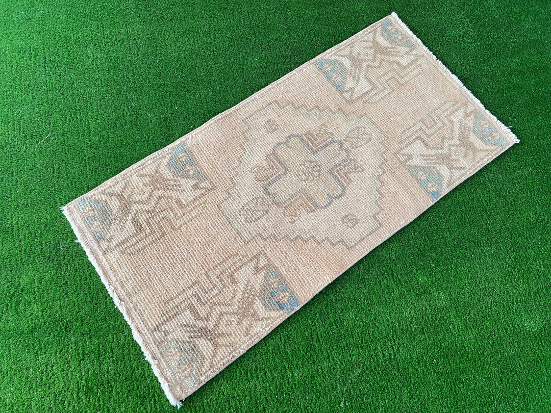 Vintage Small Rug Small Oushak Rug Turkish Small Rug Small Etsy