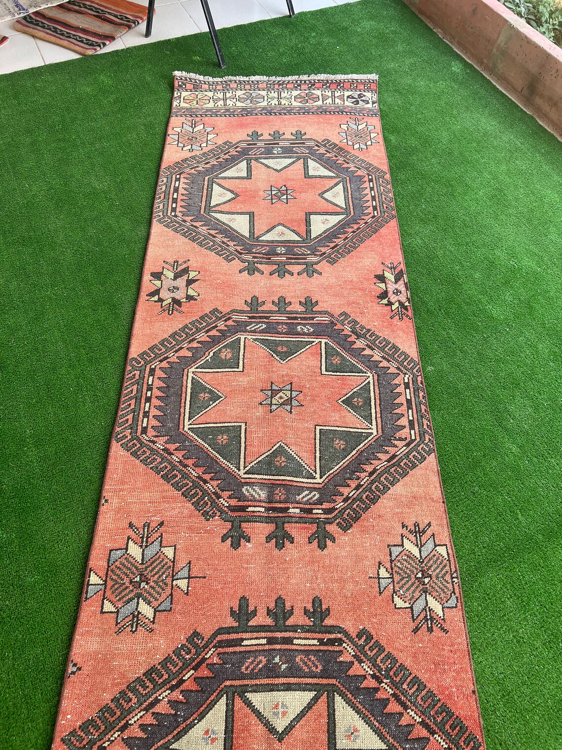 Large Runner Rugturkish Vintage Rug Runner low Pile Etsy