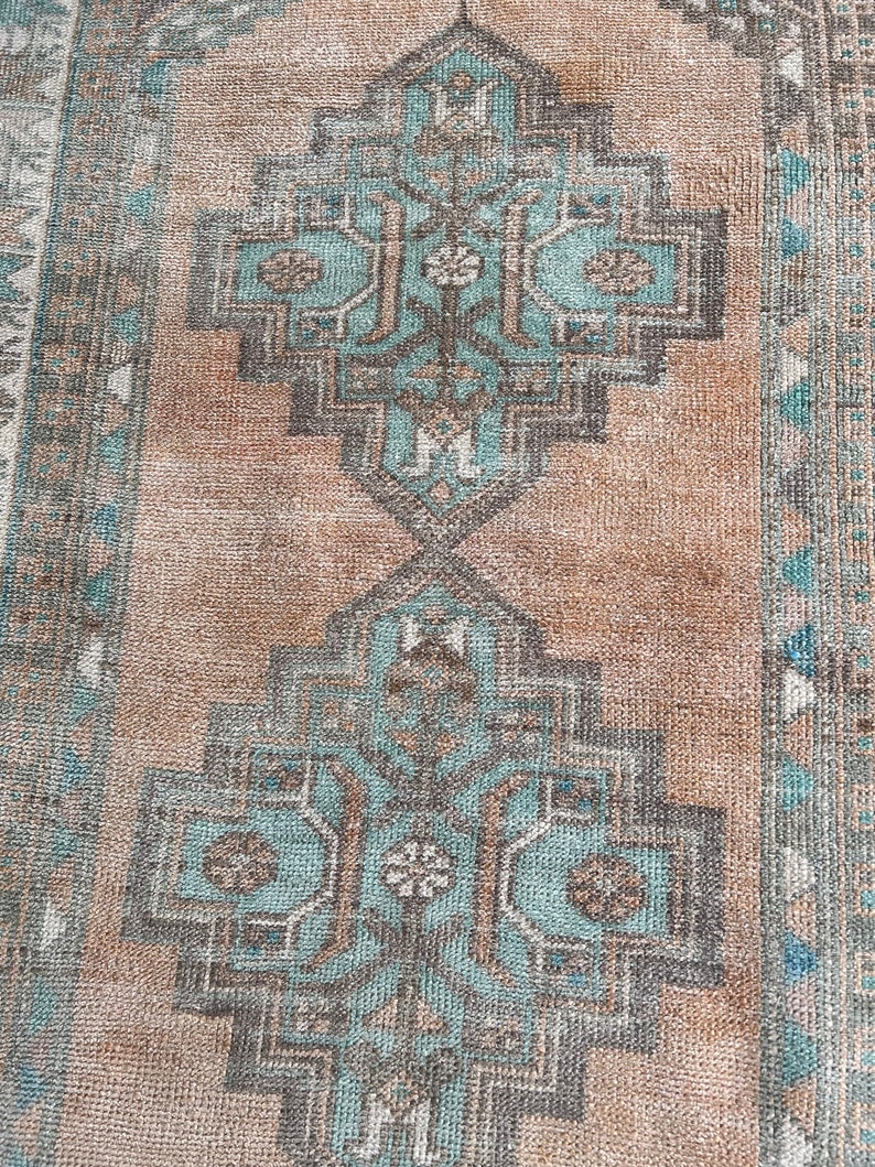 Ben 4x6 Pink Taupe Teal DistresedLow Pile Rug For Area Rug.3x510 image 6