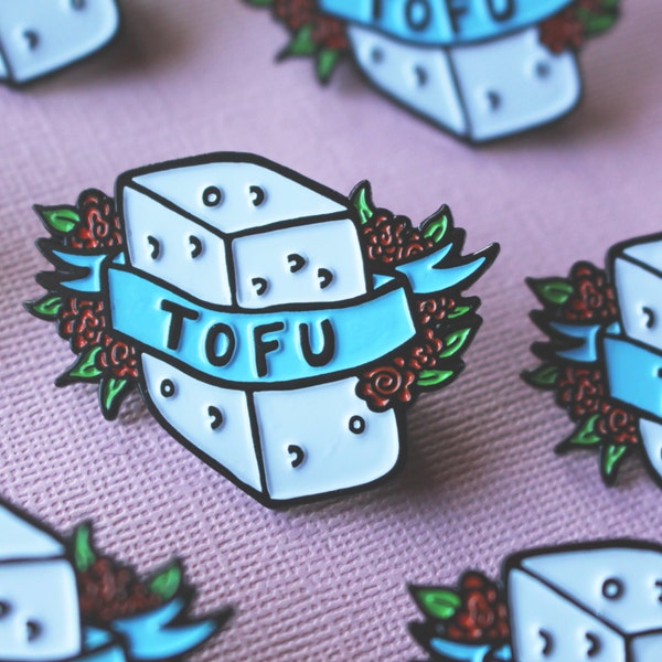 Tofu bannière Enamel Pin