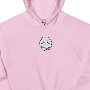 Chiikawa-geborduurde hoodie