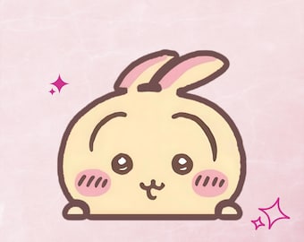 Usagi 4" vinyl gluursticker chiikawa