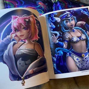 Livre d'art Chromasphere II art anime fantastique fée sirène art manga coloré mignon image 6