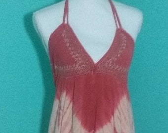 Bright Orange Tye-Dyed Festival dress