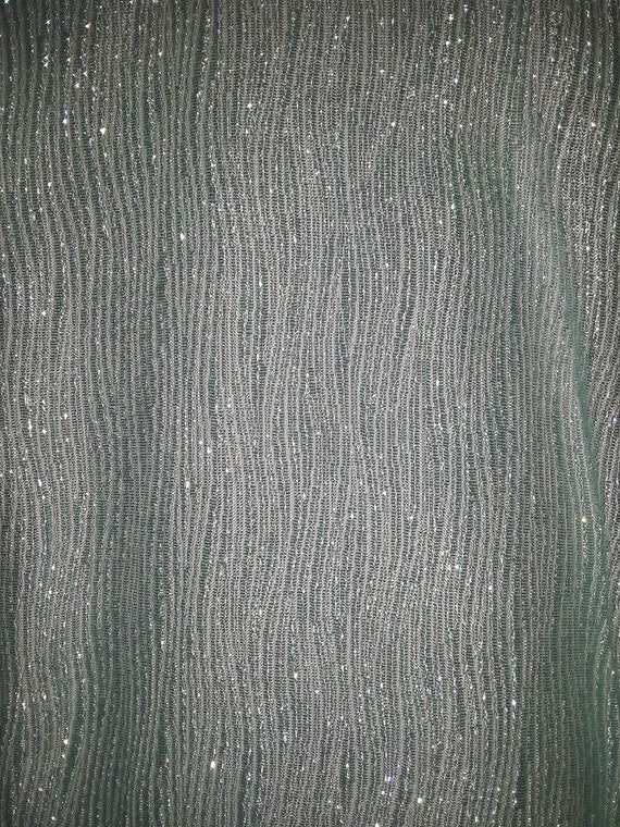 60s Iridescent Teal Evening Frock - image 6