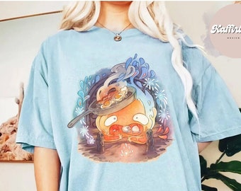 Camiseta de Calcifer, El castillo ambulante de Howl, Camiseta de Howl y Sophie, Camisa Ghibli, Hayao Miyazaki, Regalo de Studio Ghibli, Camisa del castillo ambulante de Howl