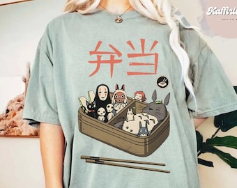 Studio Ghibli Sushi T-Shirt, Studio Ghibli T-Shirt, Ghibli Shirt, Hayao Miyazaki, Studio Ghibli Gift, Cartoon T-Shirt