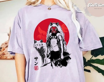 Camiseta de la Princesa Mononoke, Camiseta de anime de Studio Ghibli