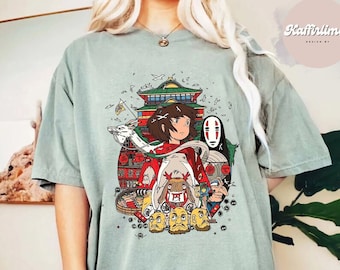 Spirited Away T-shirt, Inget ansikte, Spirited Away, Studio Ghibli T-shirt, Totoro-tröja, Studio Ghibli-fanskjorta, Miyazaki Hayao, Ghibli-film