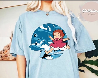 Goldfish Ponyo, Ponyo and Sosuke Shirt, Ghibli Shirt, Hayao Miyazaki, Studio Ghibli Gift, Ghibli Sweatshirt, Ponyo Ghibli T-Shirt