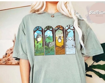 Totoro Seasons Shirt, Studio Ghibli Fan Apparel