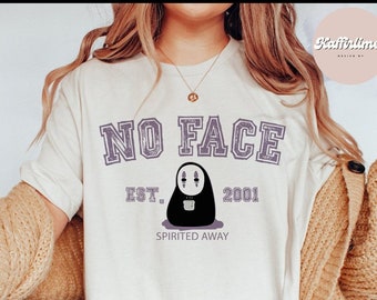No Face Est 2001 Camisa Spirited Away, Camisa Ghibli, Hayao Miyazaki, Regalo Studio Ghibli, Camisa Totoro, Sudadera Ghibli, Camisa Spirited Away