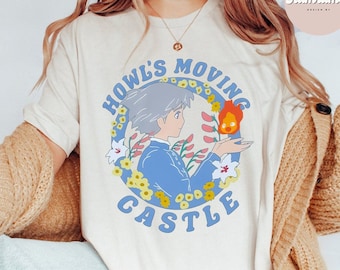 Howl's Moving Castle T-shirt, Howl en Sophie T-shirt, Ghibli shirt, Hayao Miyazaki, Studio Ghibli cadeau, anime Howls Moving Castle shirt