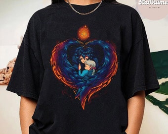 Howl und Sophie T-Shirt, Howl's bewegliches Schloss, Ghibli Shirt, Hayao Miyazaki, Studio Ghibli Geschenk, Anime Howls bewegliches Schloss Shirt