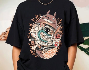 Totoro T-Shirt, Cute Totoro T-Shirt, Studio Ghibli T-Shirt, Ghibli Shirt, Hayao Miyazaki, Studio Ghibli Gift, Cartoon T-Shirt