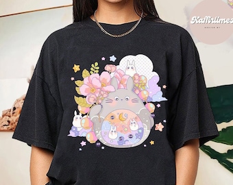 Meu Vizinho Totoro, Camiseta Totoro, Totoro Fofo, Camiseta Studio Ghibli, Camiseta Ghibli, Hayao Miyazaki, Presente Studio Ghibli, Camiseta Desenho Animado