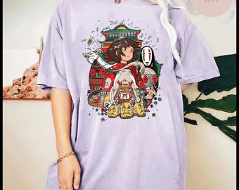 Spirited Away T-shirt, Inget ansikte, Spirited Away, Studio Ghibli T-shirt, Totoro-tröja, Studio Ghibli-fanskjorta, Miyazaki Hayao, Ghibli-film