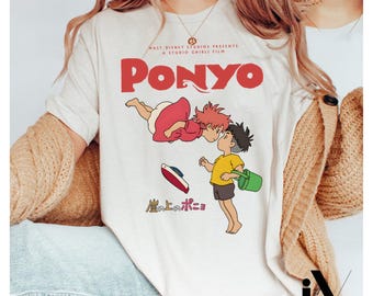 Ponyo Ghibli T-Shirt, Ghibli Shirt, Hayao Miyazaki Studio Ghibli Shirt, Totoro Shirt, Miyazaki Hayao Shirt, Anime Ponyo, Ponyo Ghibli Film