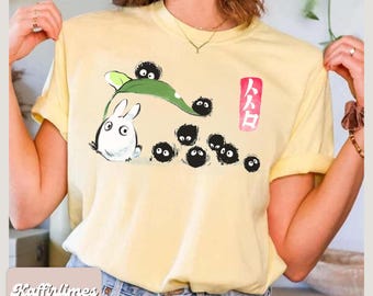 Camisa vintage Susuwatari Totoro: Camiseta Studio Ghibli Y2K