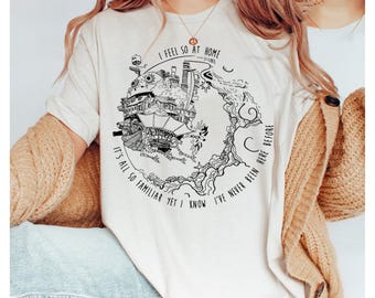 T-shirt Howl's Moving Castle, T-shirt Howl and Sophie, Ghibli-shirt, Hayao Miyazaki, Studio Ghibli-cadeau, anime Howls Moving Castle-shirt