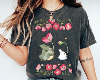 Camiseta vintage do Totoro, camiseta de anime do Studio Ghibli