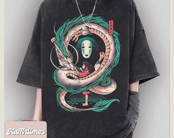 Vintage Spirited Away Shirt: Studio Ghibli Haku & No Face