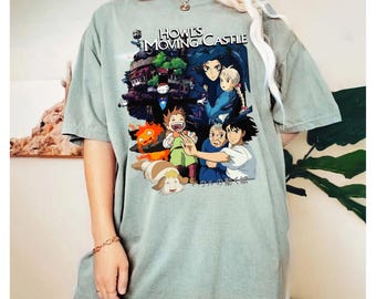 Howl's Moving Castle T-shirt, Howl and Sophie T-shirt, Ghibli
