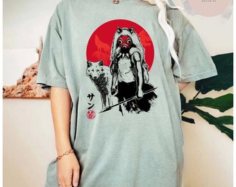 Camiseta de la Princesa Mononoke, Camiseta de anime de Studio Ghibli