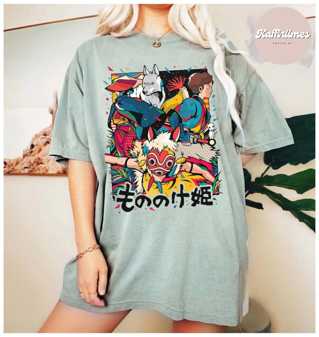もののけ姫 T シャツ、もののけ姫、ジブリ シャツ、宮崎駿、スタジオ