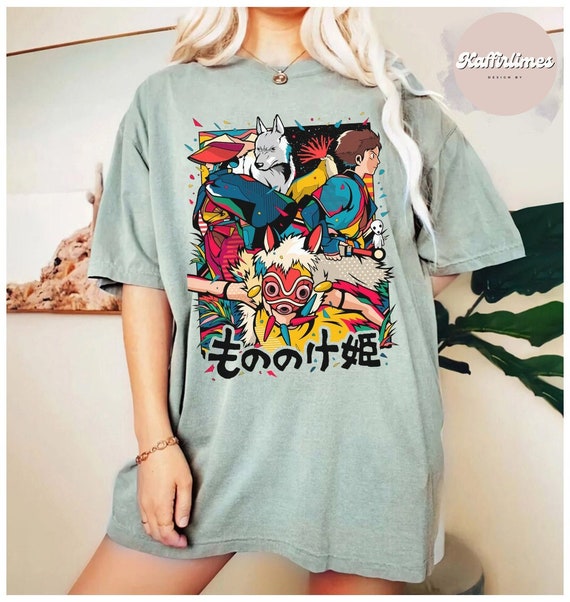 もののけ姫 T シャツ、もののけ姫、ジブリ シャツ、宮崎駿、スタジオ