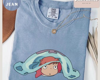 Vintage Ponyo Comfort Colors Shirt: Studio Ghibli Y2K Movie Tee