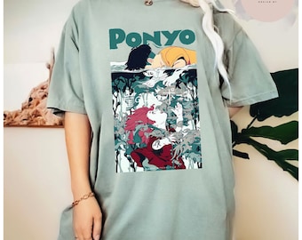 Ponyo And Sosoke T-shirt, Goldfish Ponyo, Ghibli Shirt, Hayao Miyazaki, Studio Ghibli Gift, Ghibli Sweatshirt, Ponyo Ghibli T-Shirt