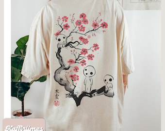 Forest Spirit Kodama Hoodie - Studio Ghibli Mononoke Y2K Shirt
