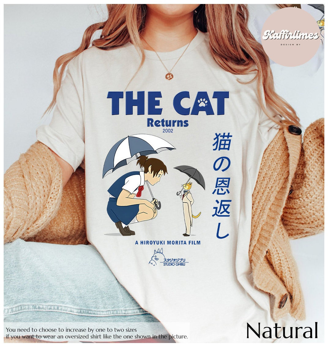 The Cat Returns Shirt, Studio Ghibli Shirt, Ghibli Shirt, Hayao Miyazaki, Studio Ghibli Gift, Studio Ghibli Film,Anime Gift, The Cat Returns