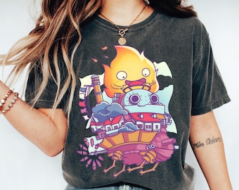 T-shirt Howl's Moving Castle, T-shirt Howl and Sophie, Ghibli-shirt, Hayao Miyazaki, Studio Ghibli-cadeau, anime Howls Moving Castle-shirt