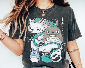 Vintage Totoro-T-shirt, My Neighbor Totoro, Studio Ghibli-T-shirt, Ghibli-shirt, Hayao Miyazaki, Studio Ghibli-cadeau, T-shirt Anime Totoro