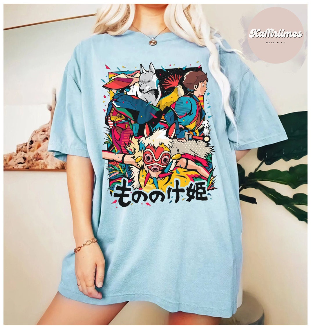もののけ姫 T シャツ、もののけ姫、ジブリ シャツ、宮崎駿、スタジオ