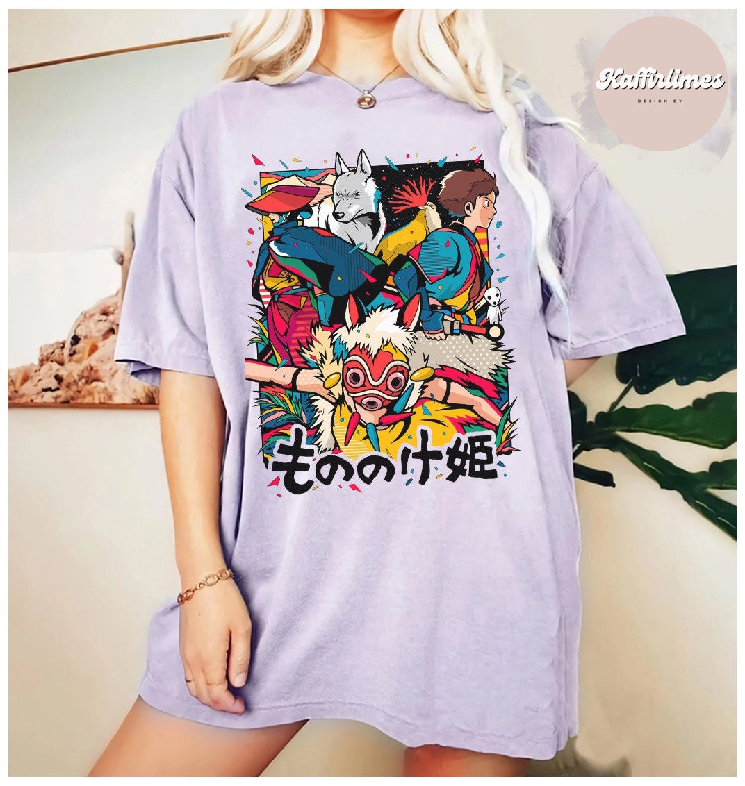 もののけ姫 T シャツ、もののけ姫、ジブリ シャツ、宮崎駿、スタジオ