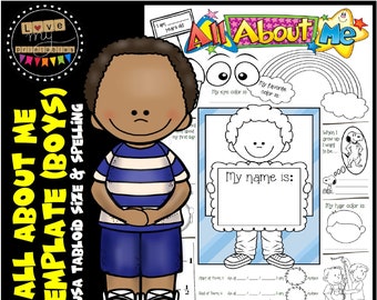 all about me girls template teacher resources kindy etsy